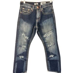 CStar by Ciano Farmer 905 Classic Fit Distressed Jeans Mens Size 32 Cross Pocket